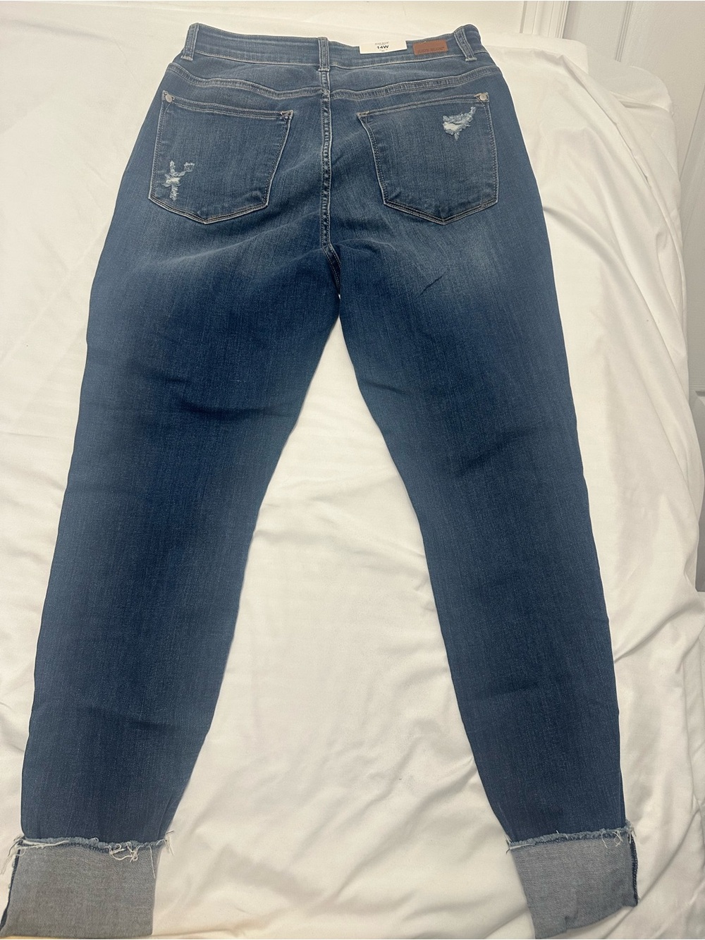 Judy Blue Women’s 14W High Waist Skinny Jeans Button Fly Distressed NWT - Picture 2 of 7